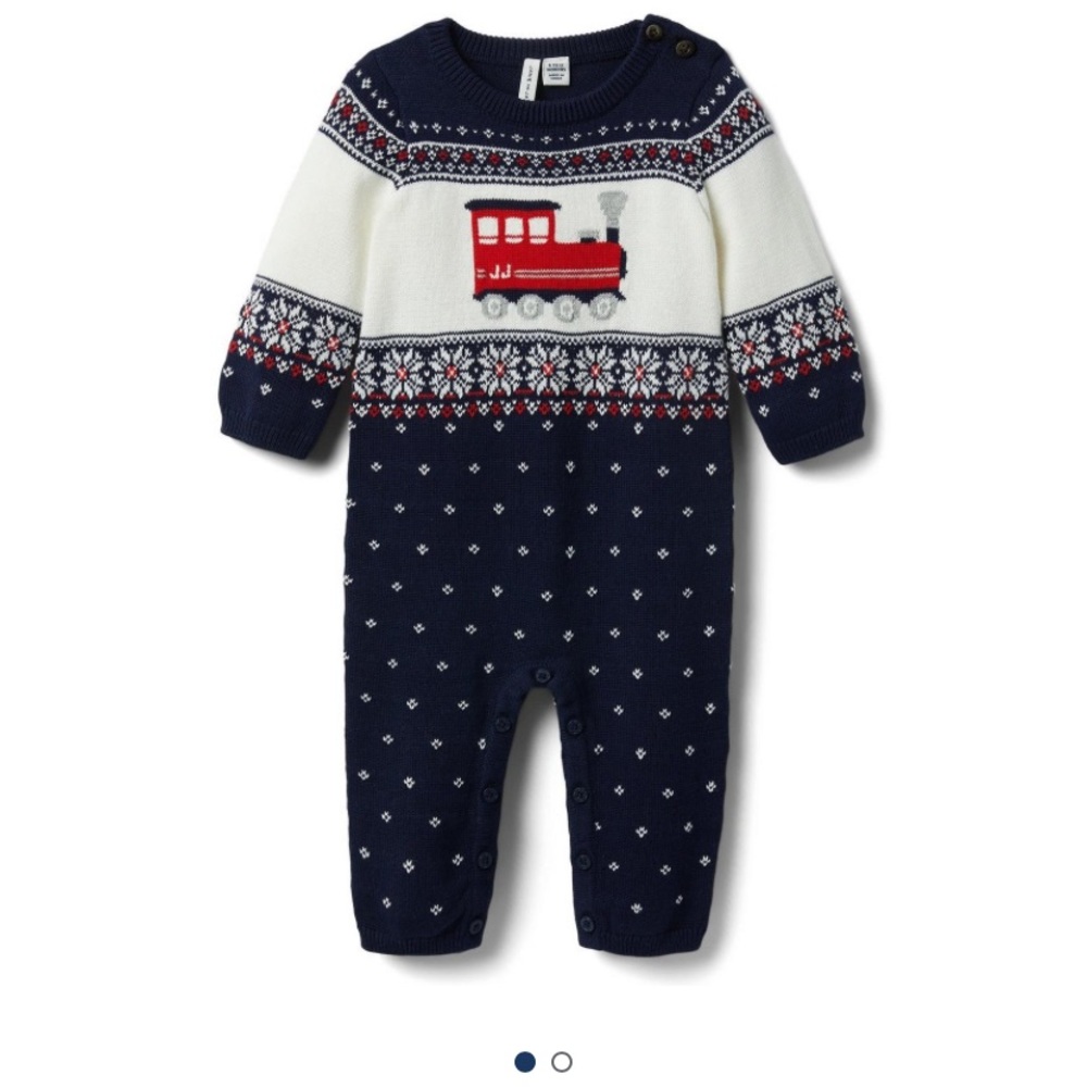 Janie and Jack Fair Isle 1 piece sweater